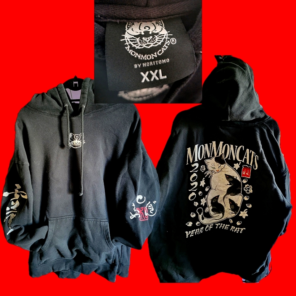 XXL MONMONCATS 2020 YEAR OF THE RAT PULLOVER HOODIE